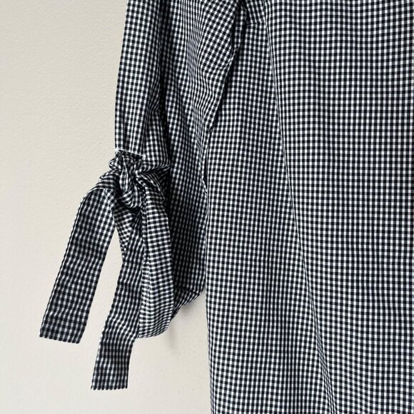 Aritzia Babaton Off Shoulder Shirt Size XS Cotton Gingham - Picture 2 of 6